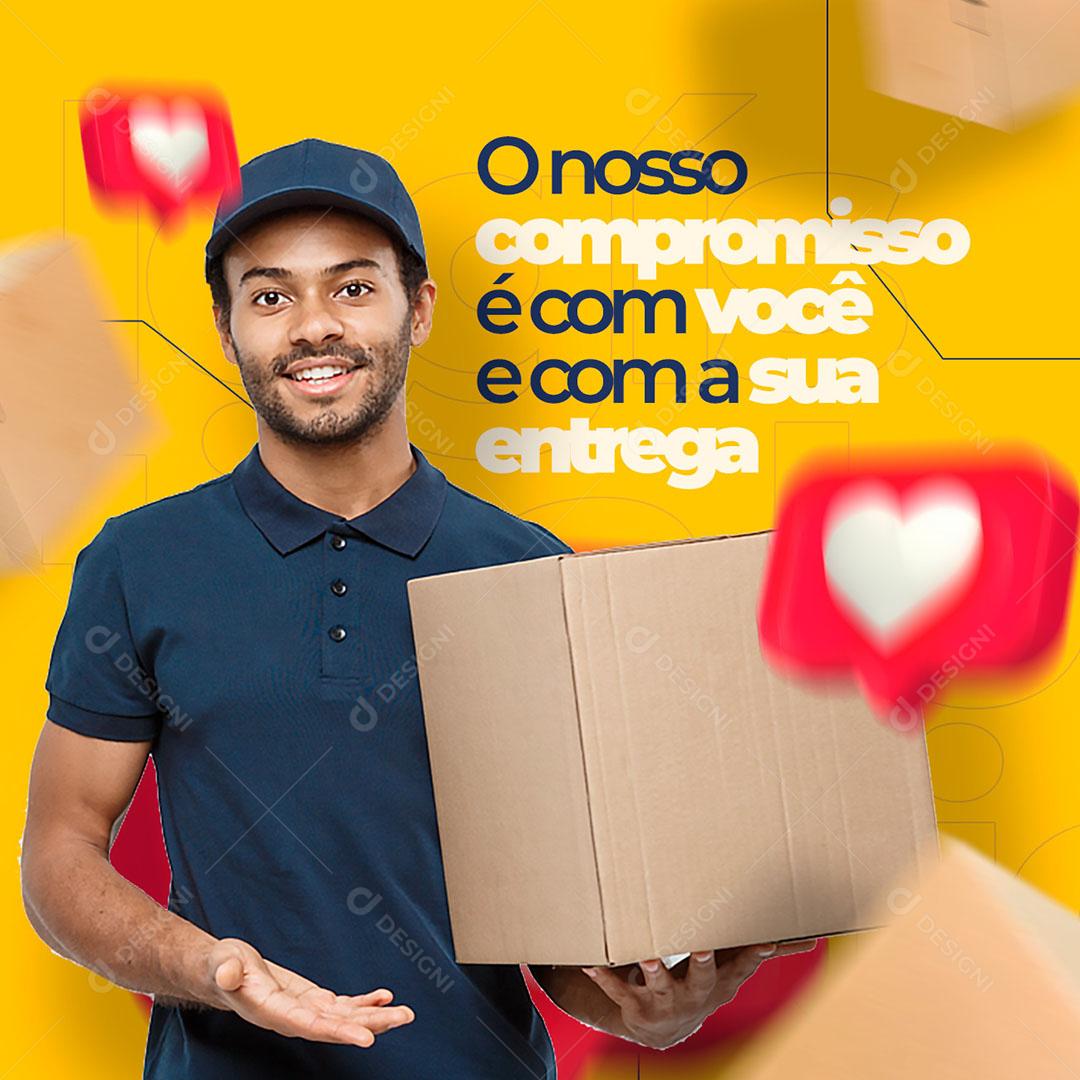 Social Media Transportadora O Nossos Compromisso é Com Você PSD Editável