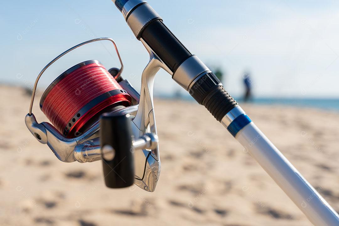 Closeup de Vara de Pesca Profissional Vara de Pesca Imagem JPG