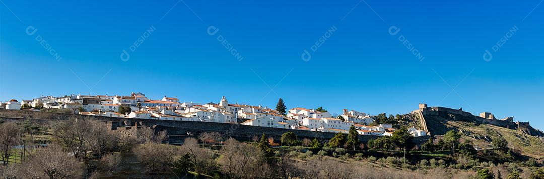 Vista do Castelo de Marvão Alentejo Portugal Imagem JPG
