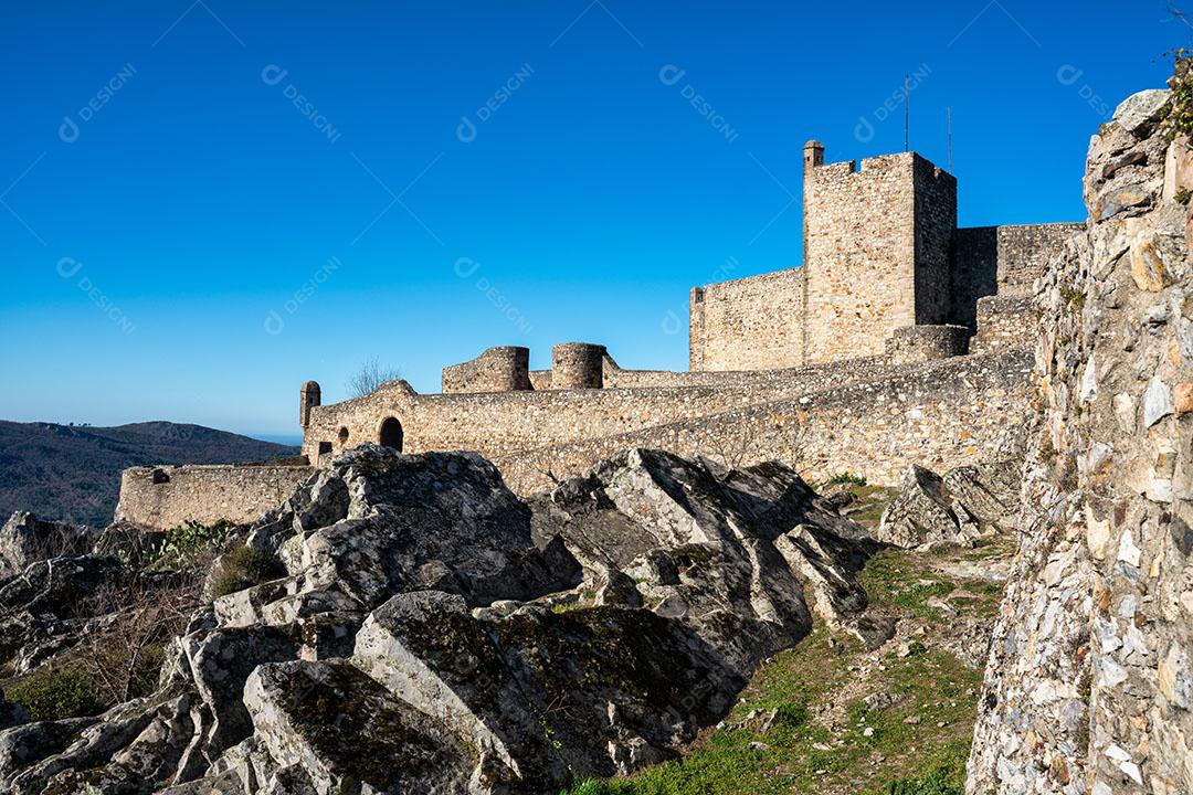 Vista do Castelo de Marvão Alentejo Portugal Imagem JPG