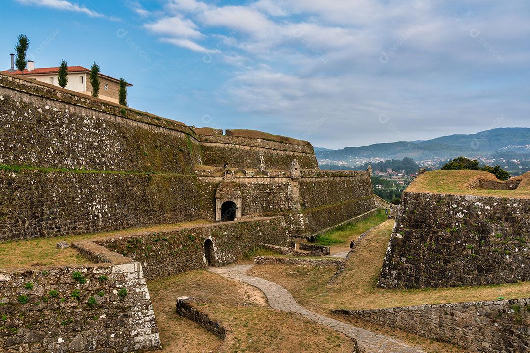 Vista da Fortaleza de Valença do Minho Em Portugal Arquitetura Militar Imagem JPG