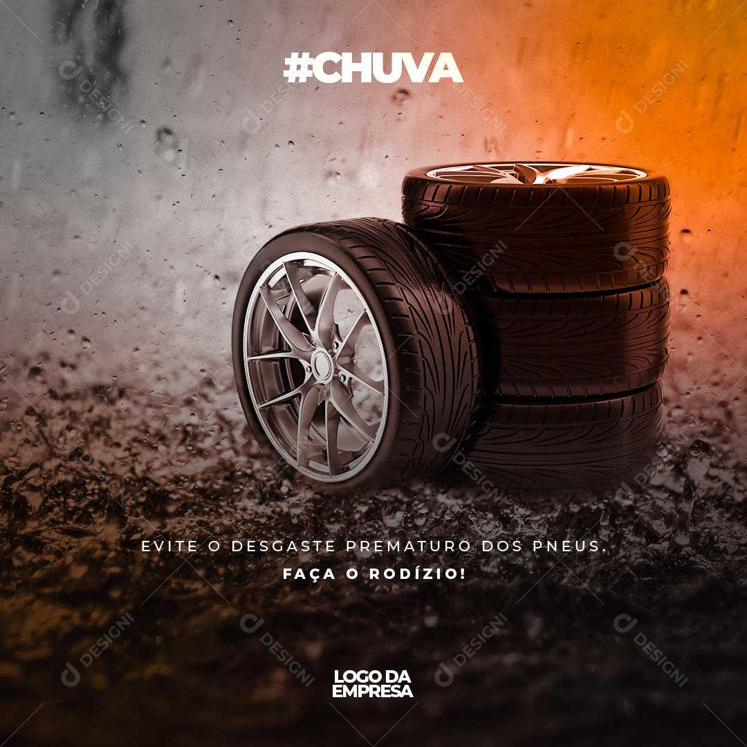 Evite Desgastes Do Seu Pneu Social Media PSD Editável