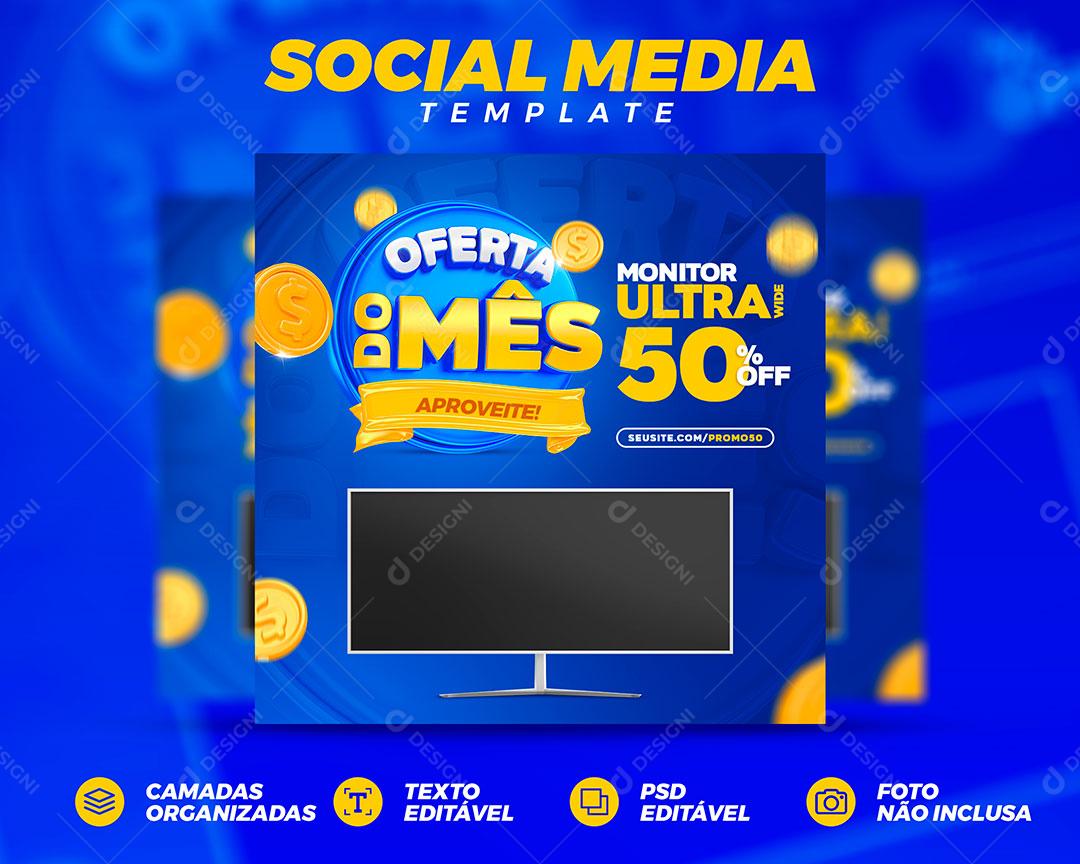 Social Media Story Oferta do Mês Produto Eletrônico PSD Editável