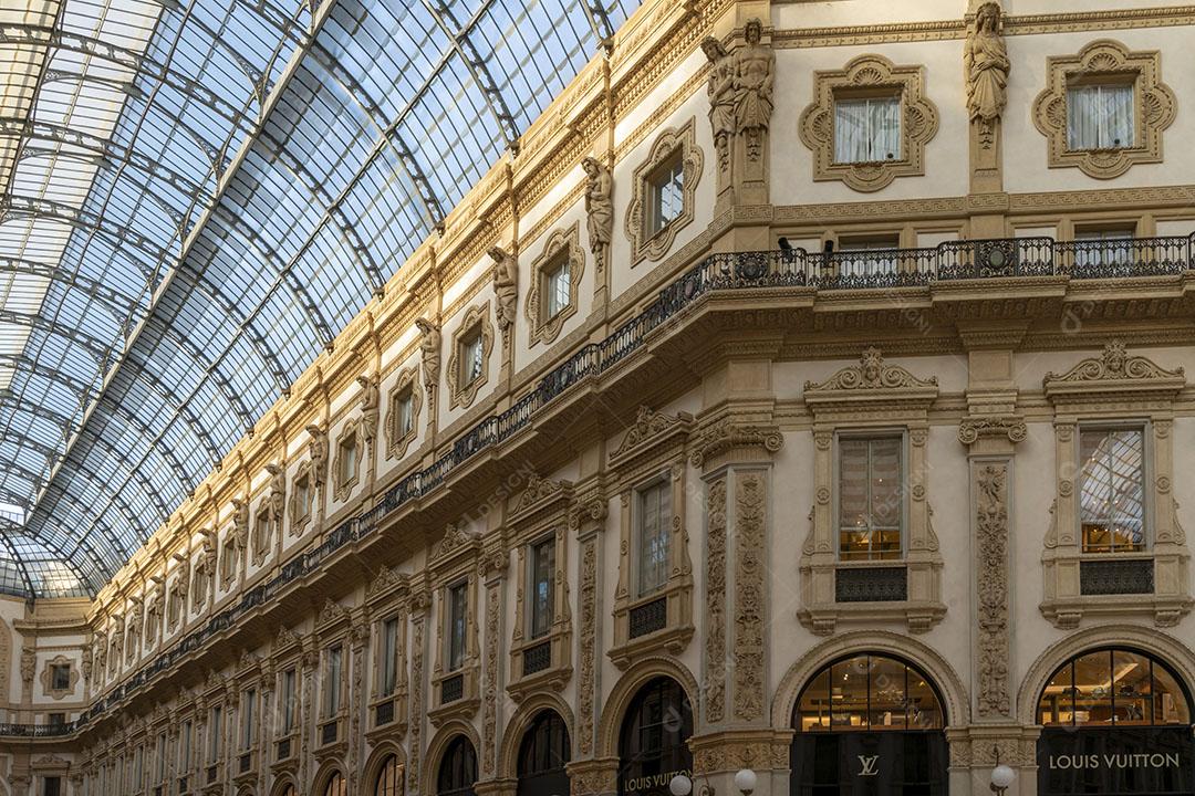Galerias Vittorio Emanuele Ii Em Milão Itália Imagem JPG