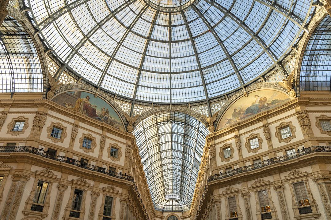 Galerias Vittorio Emanuele Ii Em Milão Itália Imagem JPG