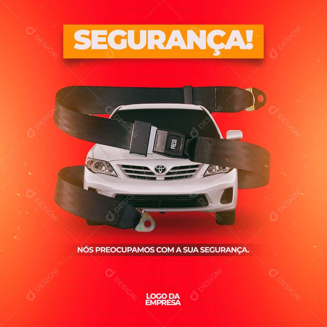 Nós Preocupamos Com Sua Segurança Social Media PSD Editável