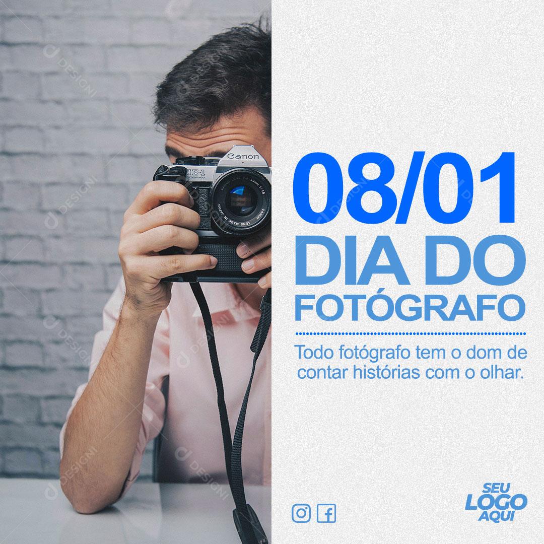 Social Media Data Comemorativa Dia Do Fotógrafo PSD Editável
