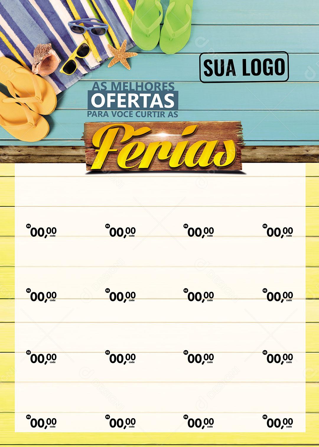 Folheto A4 Encarte Supermercado Melhores Ofertas para Você Social Media PSD Editável