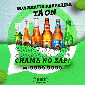 Social Media Distribuidora de Bebida Sua Bebida Preferida Tá On PSD Editável