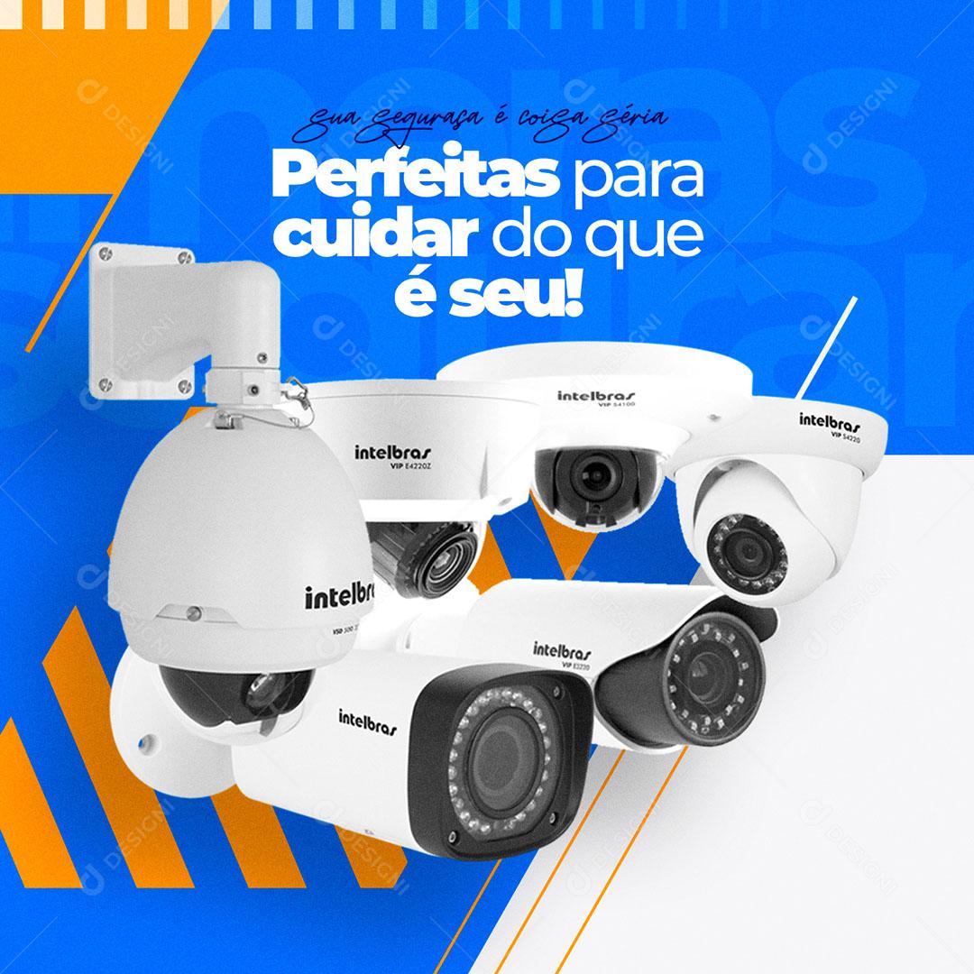 Social Media Câmeras Perfeitas Para Cuidar do Que e Seu PSD Editável