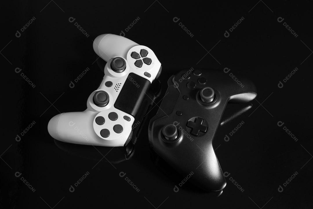 White and Black Game Console Controller On A Black Background JPG.jpg I