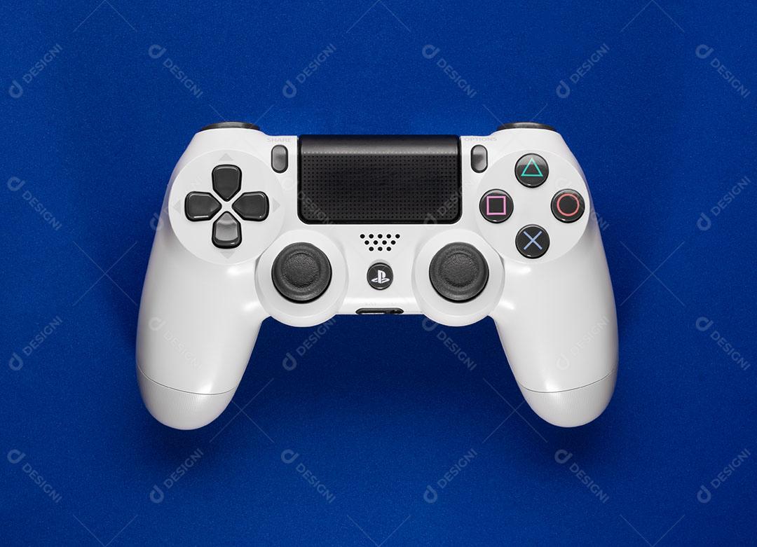 Garoto Com Controlador de Próxima Geração Em Suas Mãos Imagem JPG