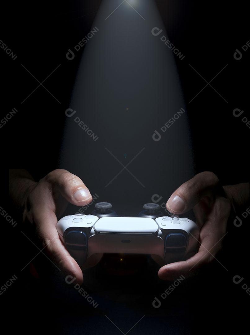 Controlador de Jogos de Última Geração Com Foco de Luz Imagem JPG
