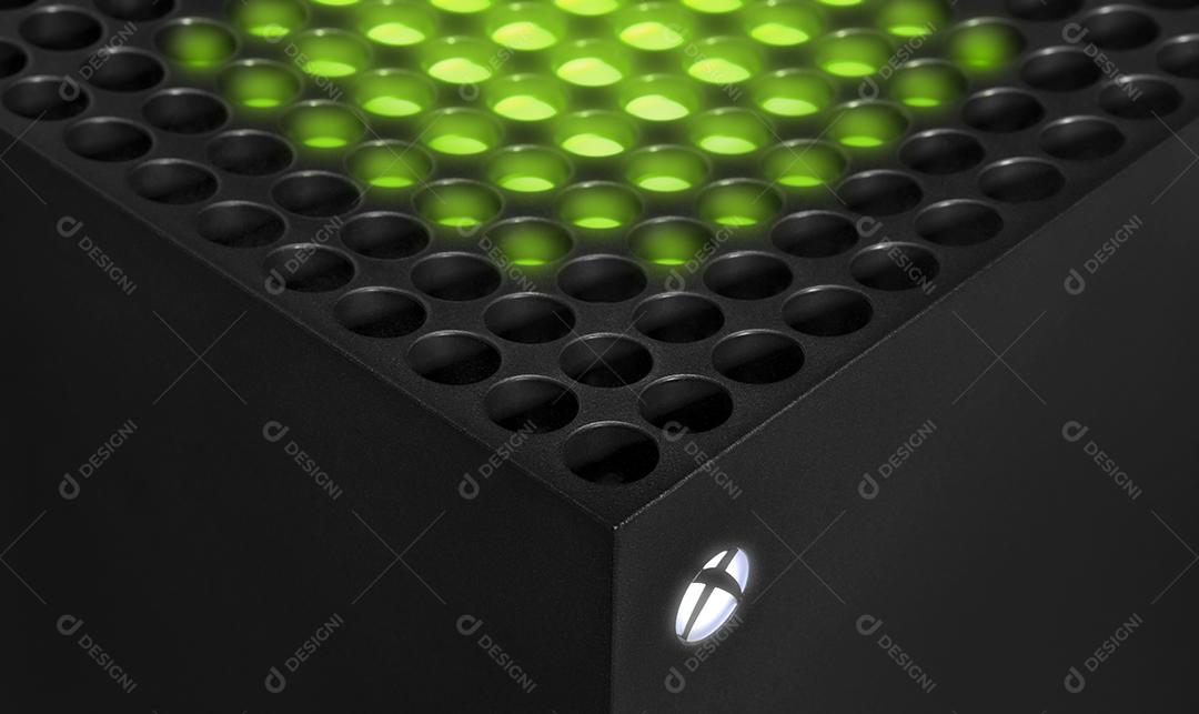 Xbox Series x Em Visão Próxima Console Imagem JPG