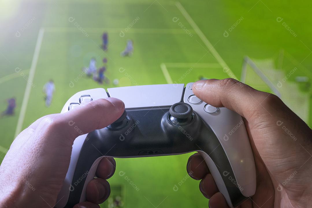 Controlador de Jogos de Última Geração Com Foco de Luz Imagem JPG