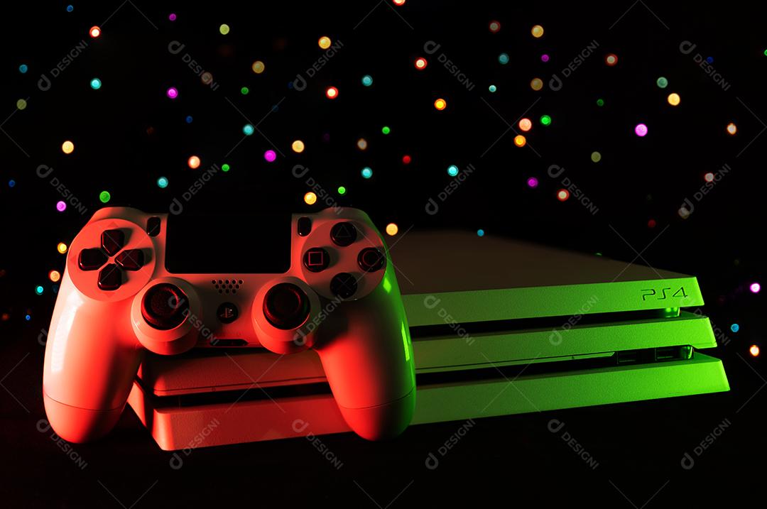 Controlador de Jogos de Última Geração Com Foco de Luz Imagem JPG