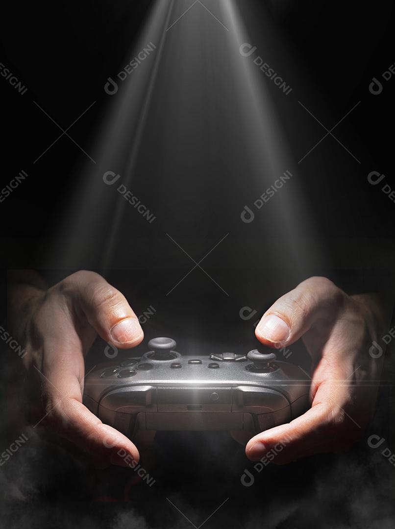 Controlador de Jogos de Última Geração Com Foco de Luz Imagem JPG