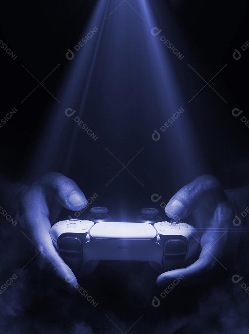 Controlador de Jogos de Última Geração Com Foco de Luz Imagem JPG