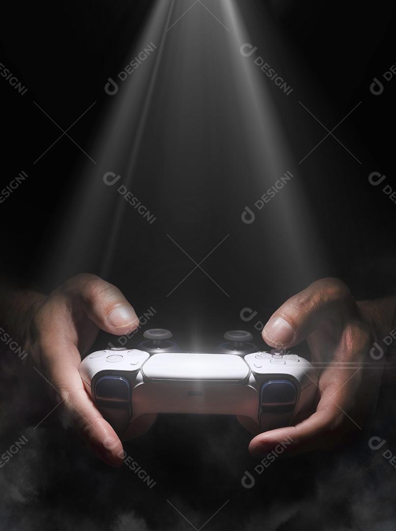 Controlador de Jogos de Última Geração Com Foco de Luz Imagem JPG