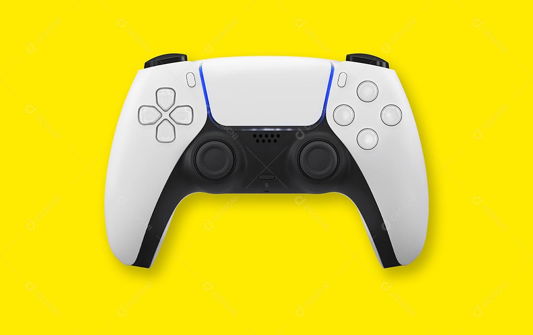 Controlador de Próxima Geração Branco Em Fundo Amarelo Imagem JPG