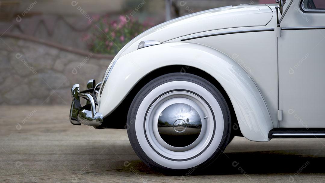 Volkswagen Beetlle Em Detalhes Próximos Ilustração 3d  Imagem JPG