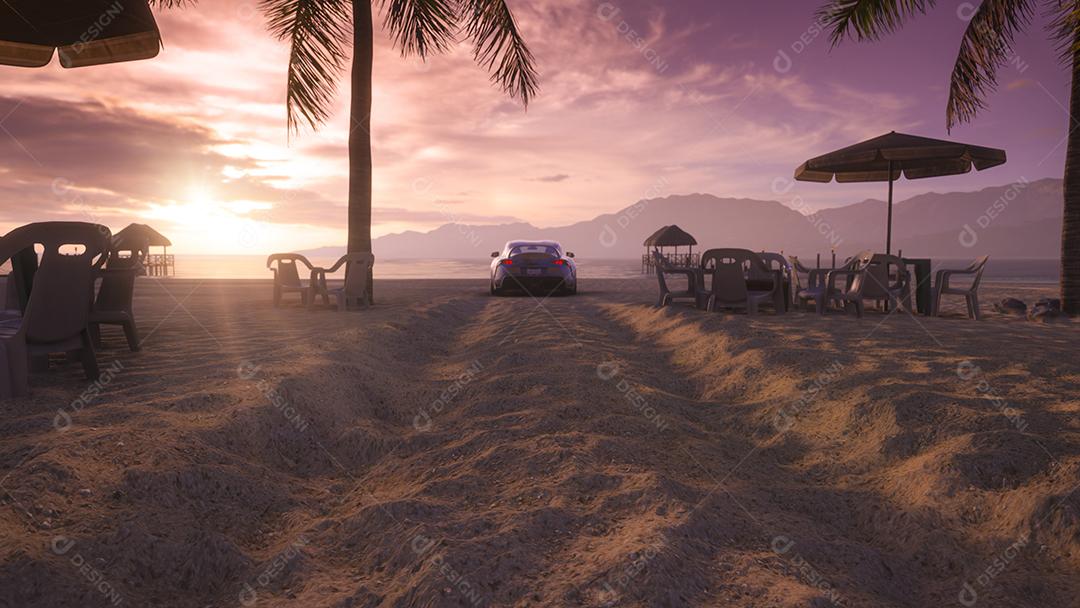 Toyota Supra 2020 Rodando na Chuva no Forza Horizon 5 Imagem JPG