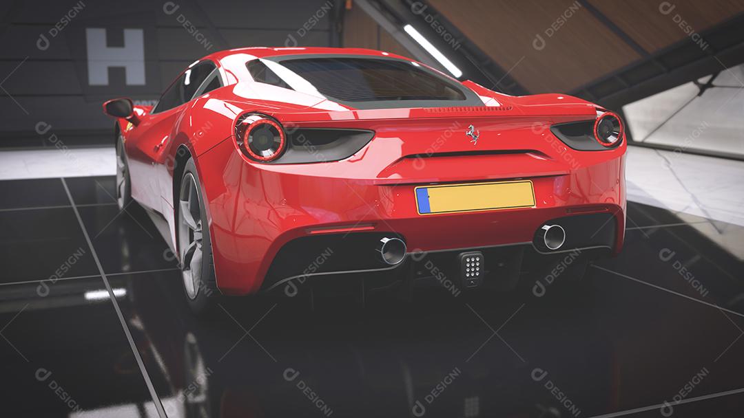 Vista Próxima da Ferrari 458 no Forza Horizon 5 Imagem JPG