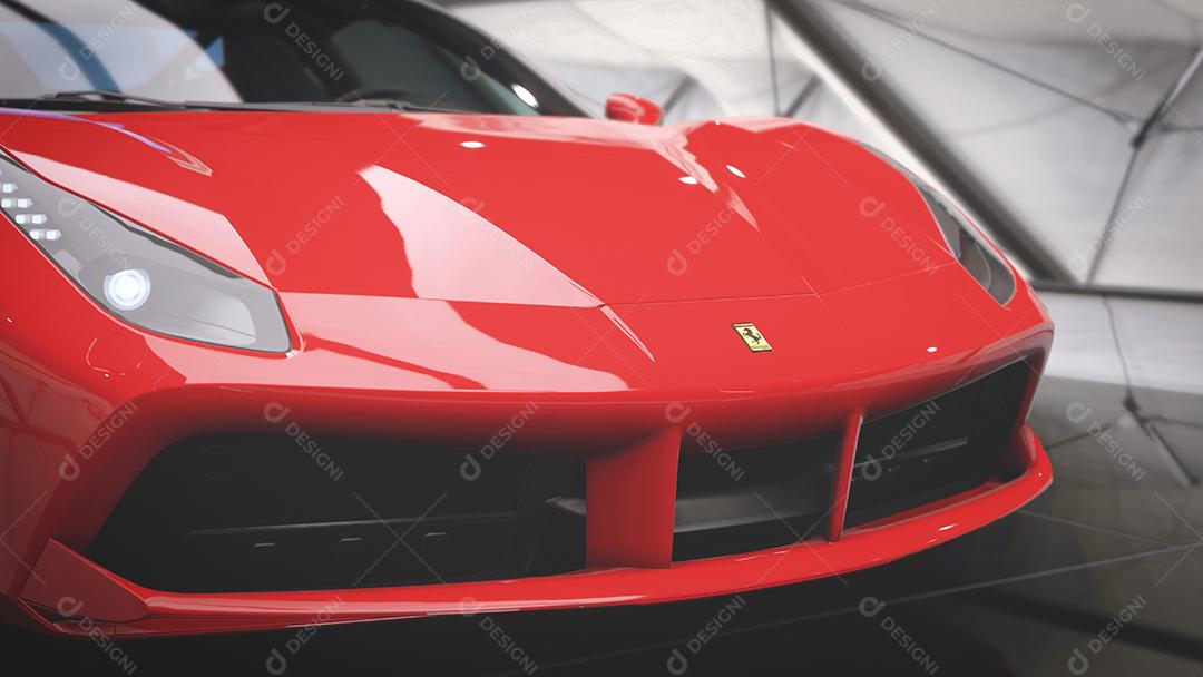 Vista Próxima da Ferrari 458 no Forza Horizon 5 Imagem JPG