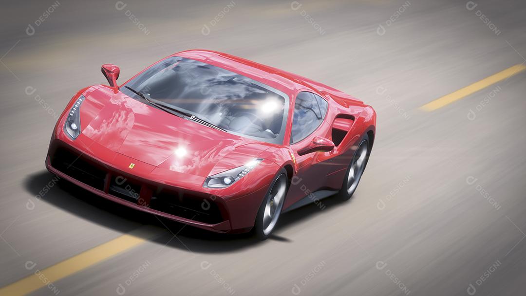 Vista Próxima da Ferrari 458 no Forza Horizon 5 Imagem JPG