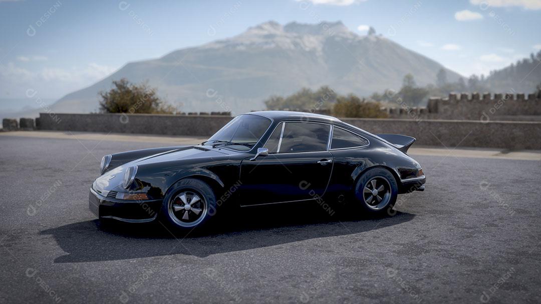 Carro Automovel Porsche 911 Preto Imagem JPG
