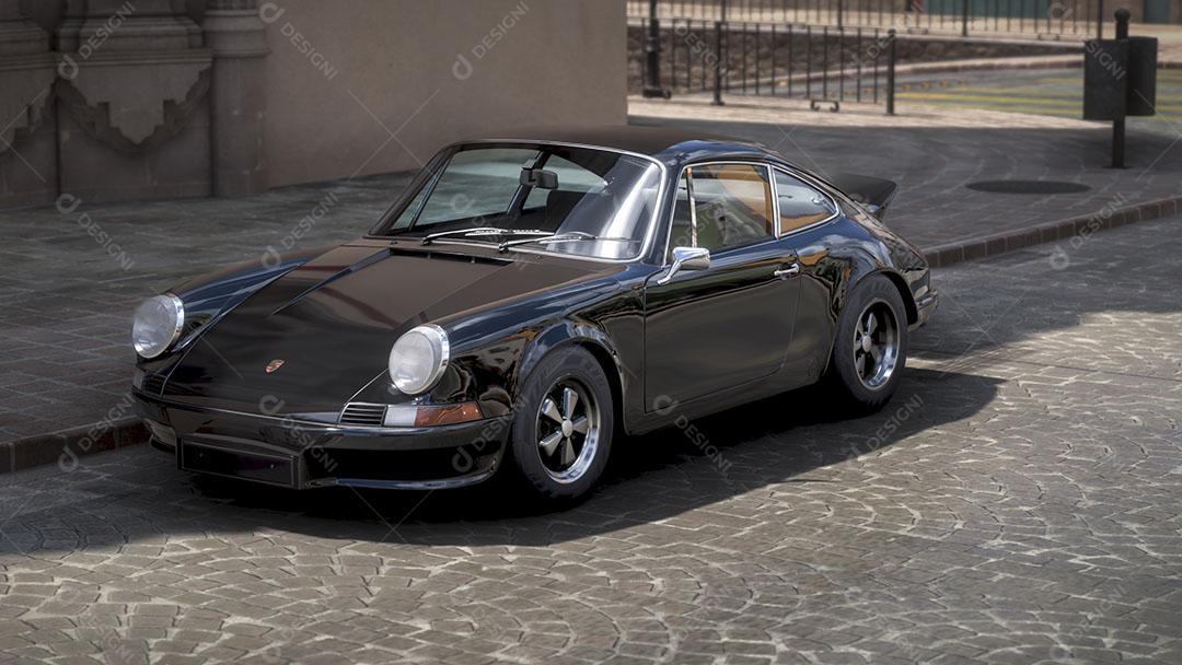 Carro Automovel Porsche 911 Preto Imagem JPG