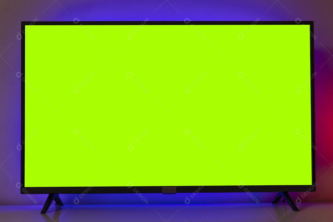 Foto Tv Com Tela Verde para Cortar