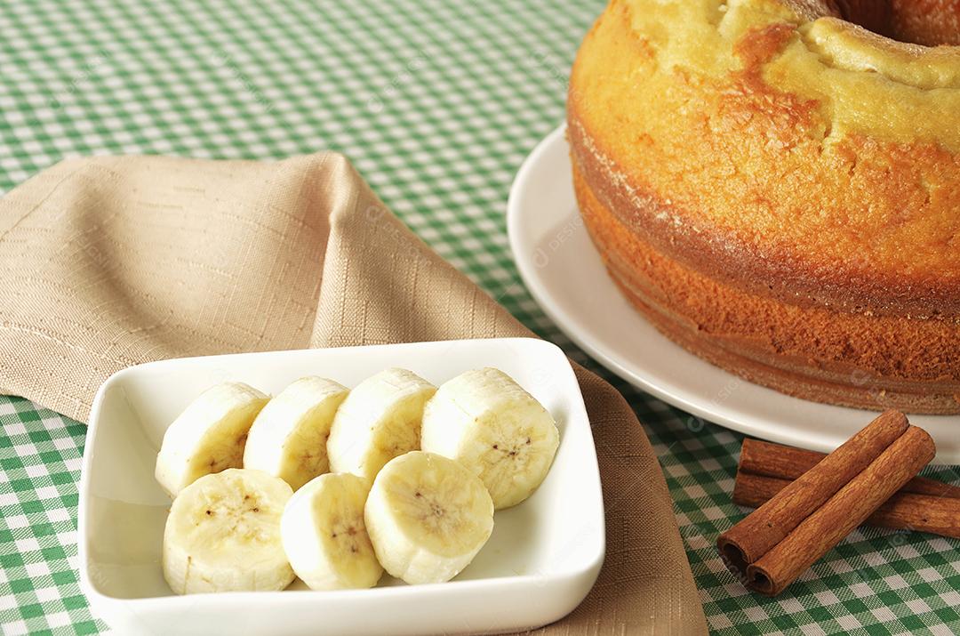 Sliced Bananas On The Table With Cinnamon And Cake Image JPG