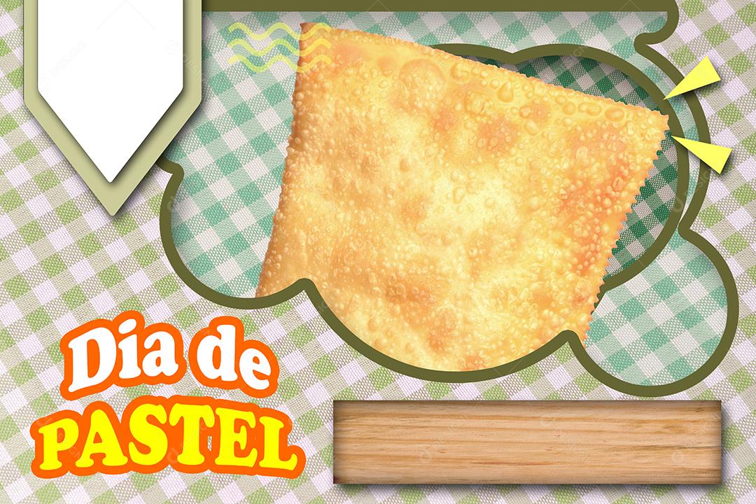 Ilustração de Banner Com Um Pastel Escrito dia de Pastel Imagem JPG