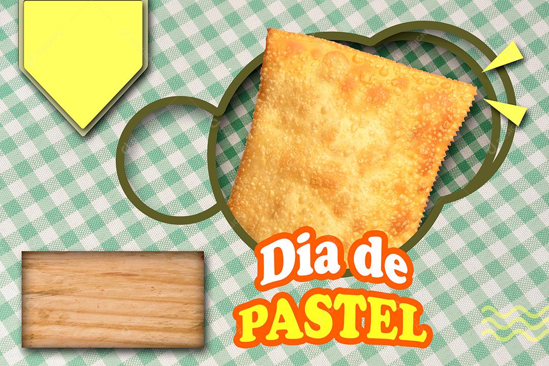Ilustração Banner Escrito dia de Pastel Imagem JPG