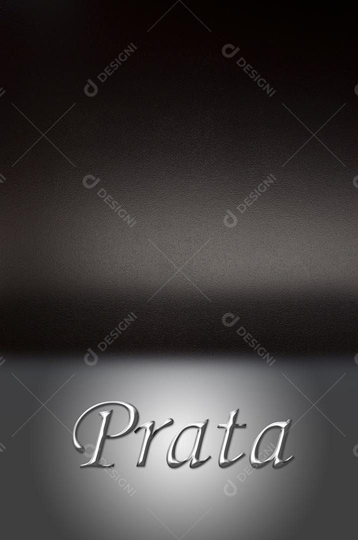 Ilustração Em Fundo Preto Escrito Prata na Base Imagem JPG