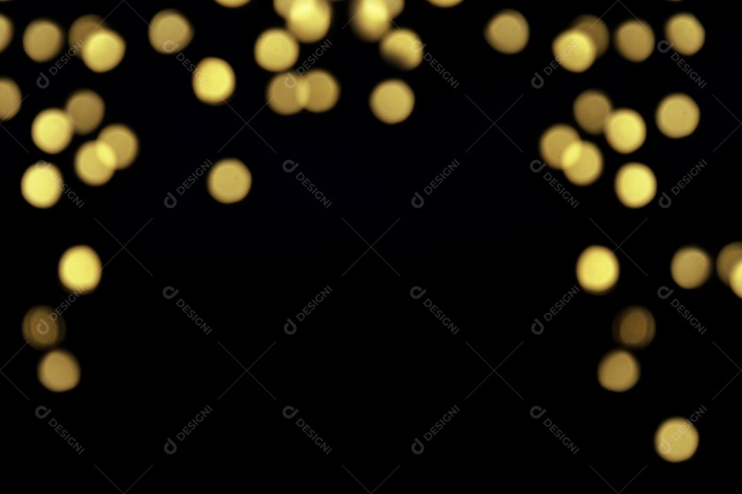 Pontos de Luzes Desfocadas no Fundo Escuro Imagem JPG