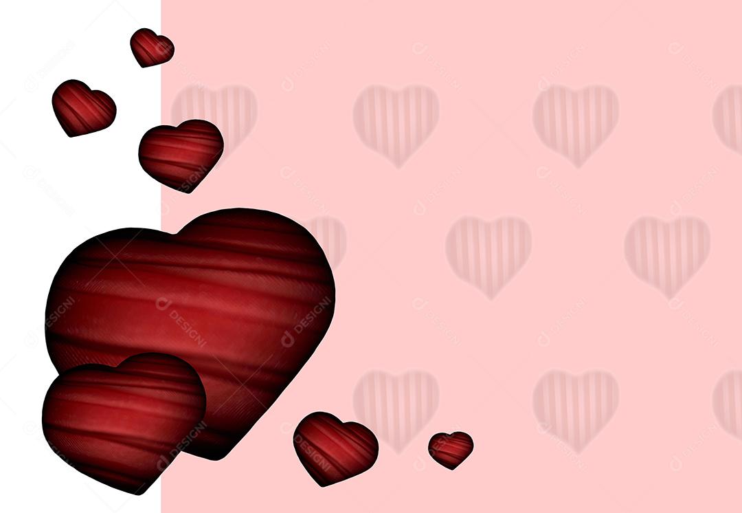 Cartão de Corações Vermelhos Em Grupo Imagem JPG