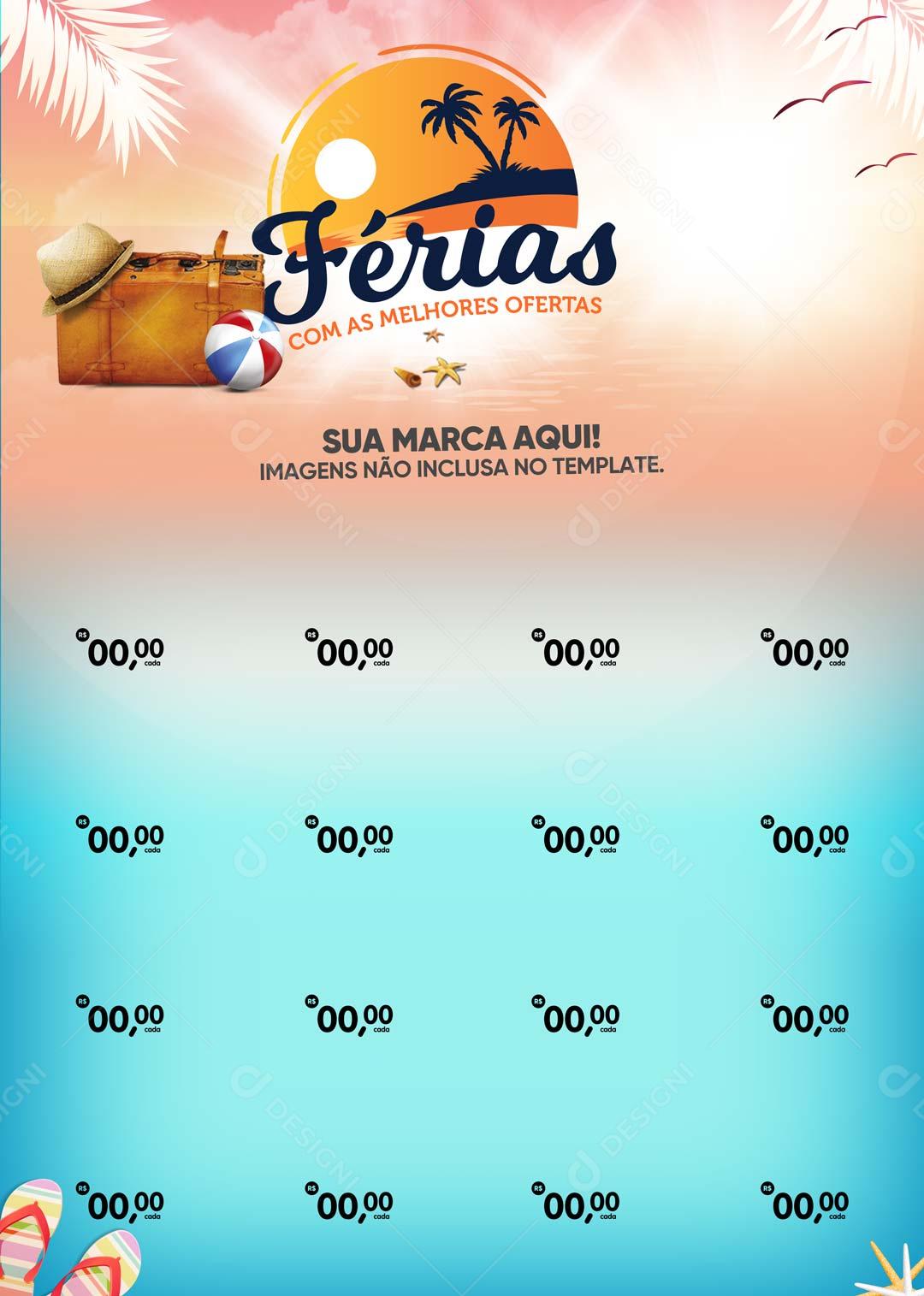 Folheto A4 Ferias Com as Melhores Ofertas PSD Editável