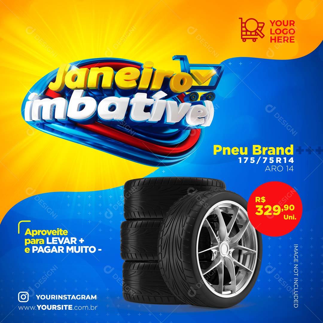 Janeiro Imbatível Ofertas Supermercados Social Media PSD Editável