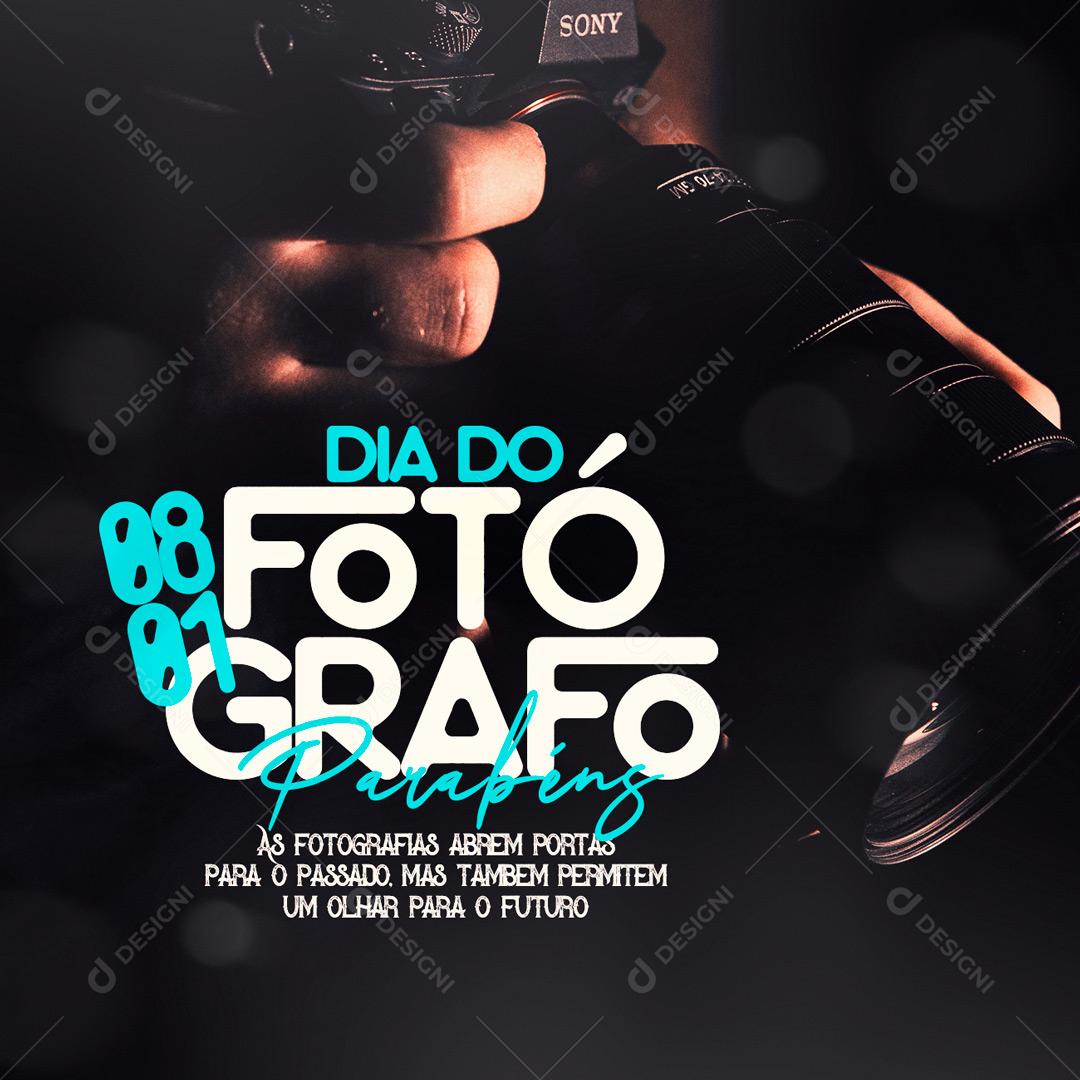 Post Feed Data Comemorativa Dia do Fotógrafo PSD Editável