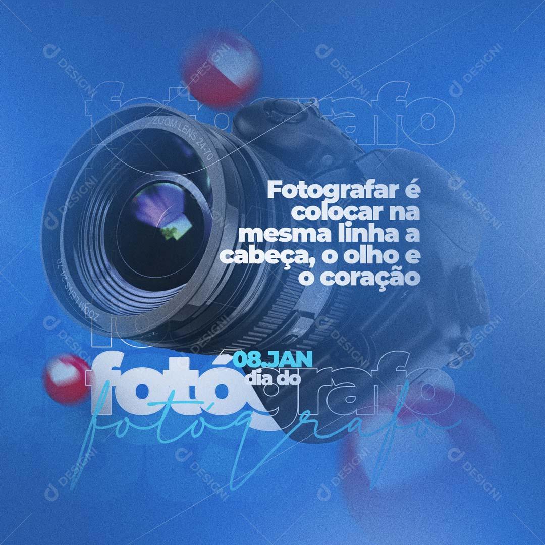 8 de Janeiro Dia do Fotógrafo Social Media PSD Editável