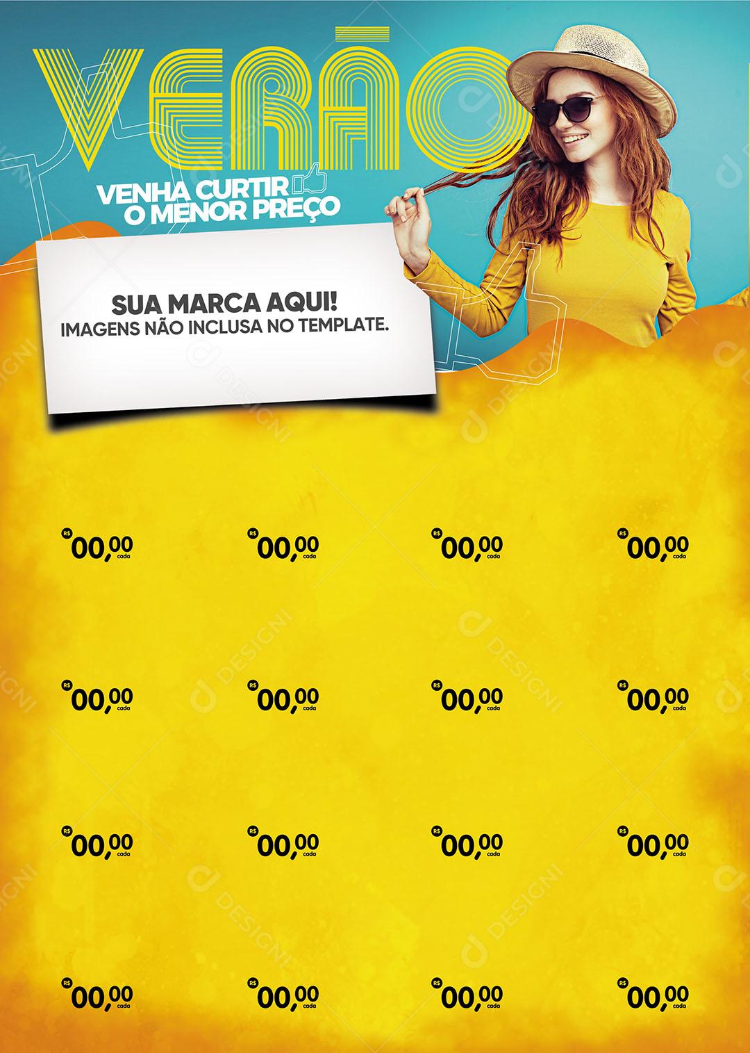 Social Media Template Verão Venha Curtir Supermercado PSD Editável