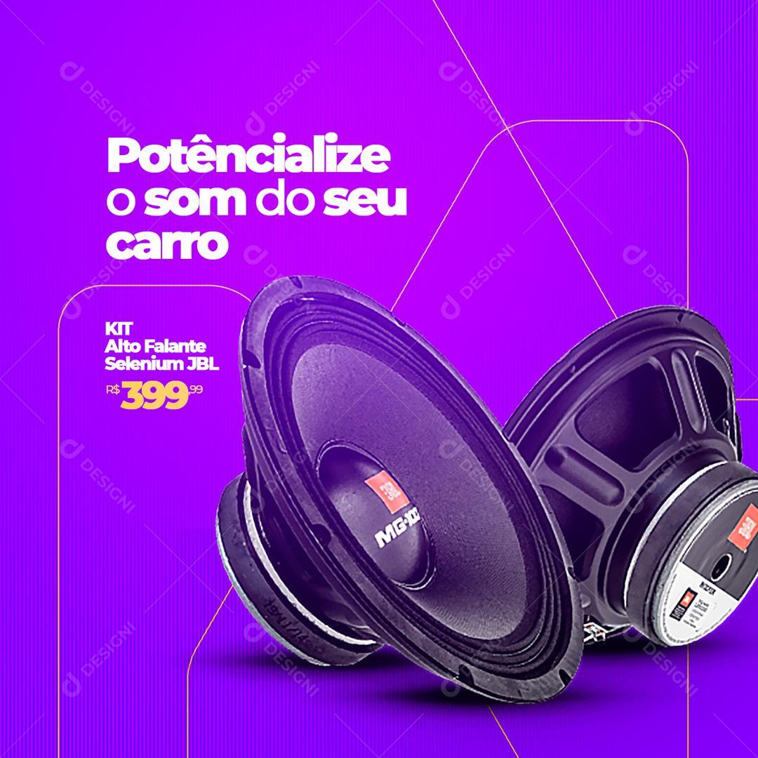 Social Media Loja De Eletrônico E Celular Alto Falantes PSD Editável