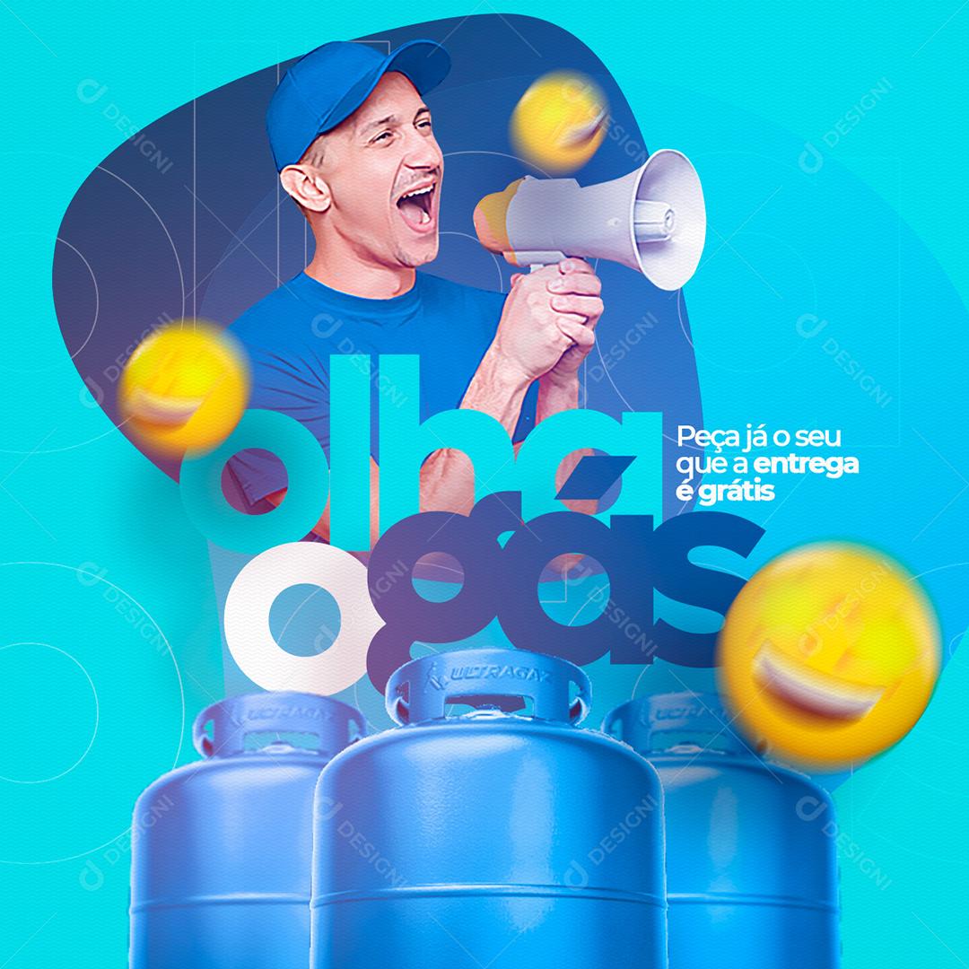 Social Media Olha O Gás PSD Editável