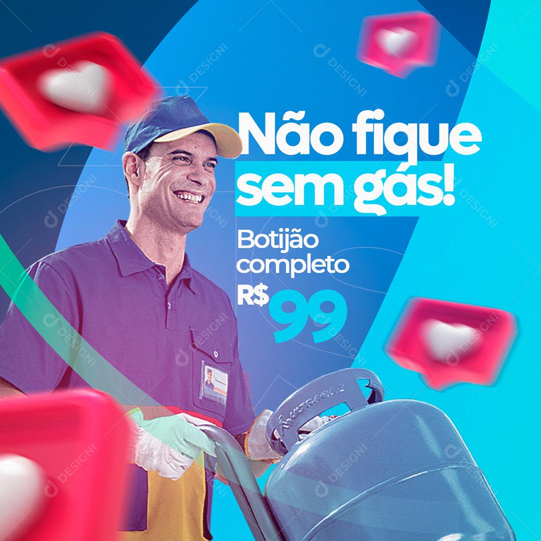 Social Media Não Fique Sem Gás PSD Editável