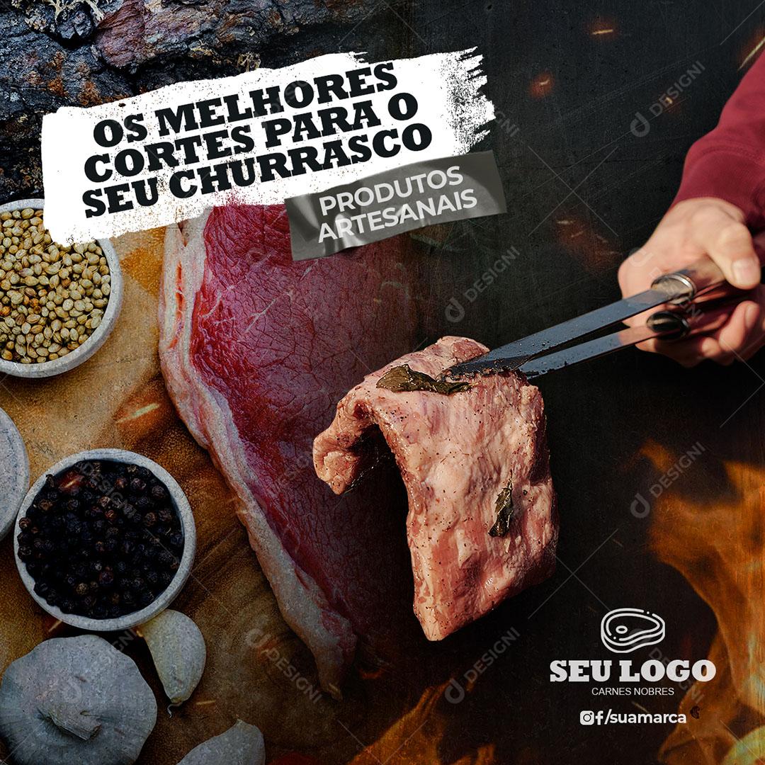 Os Melhores Cortes Para Seu Churrasco Social Media PSD Editável