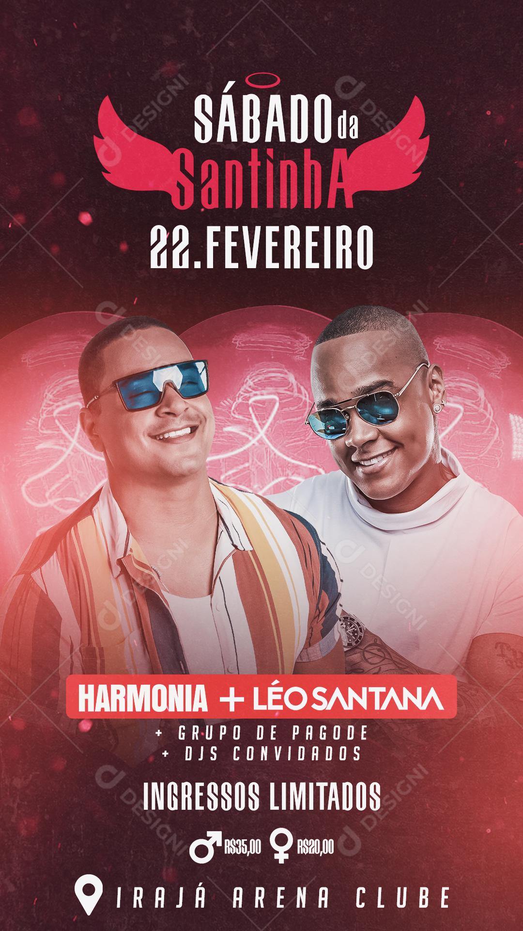 Flyers Sábado Da Santinha Social Media PSD Editável