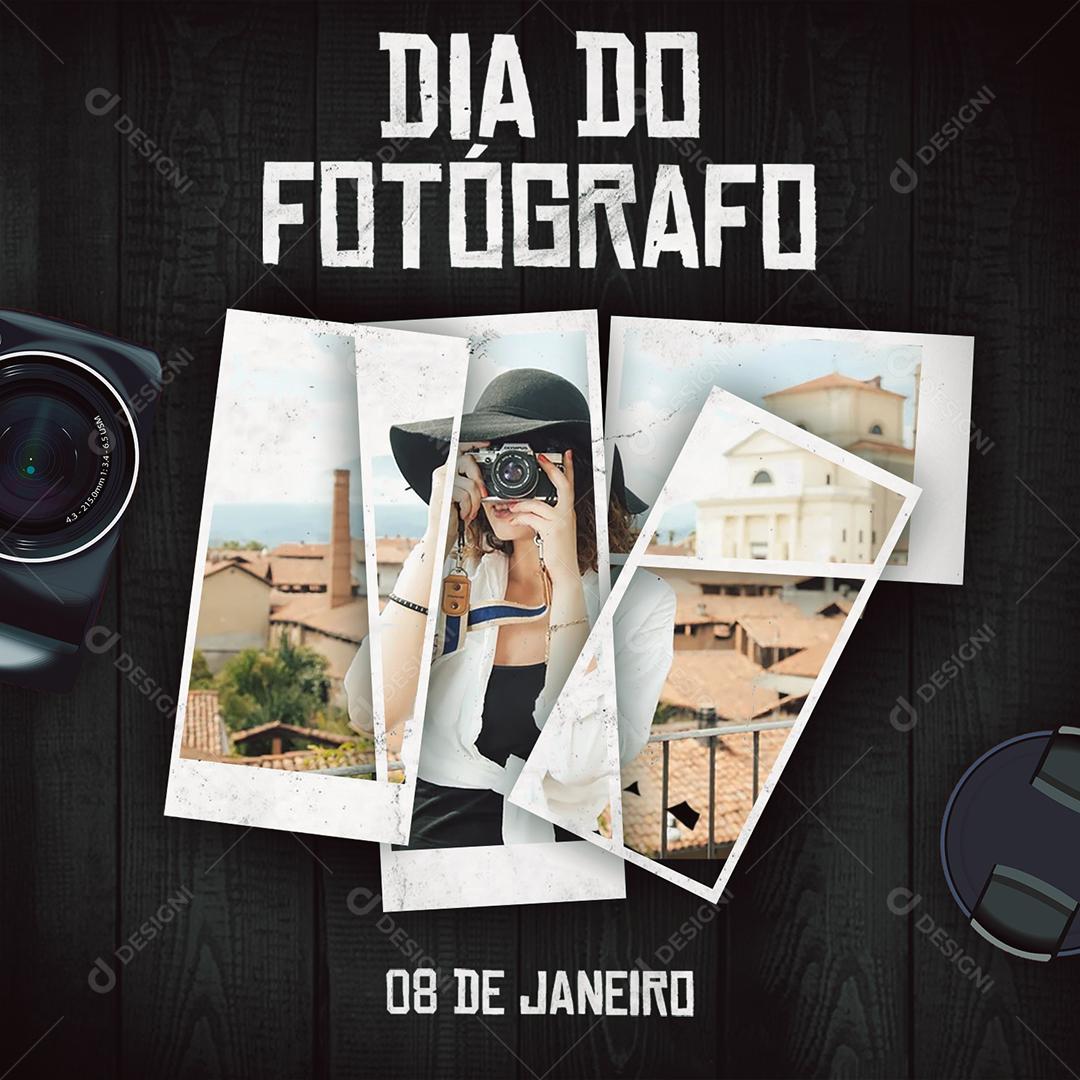 Social Media Dia Do Fotógrafo 8 De Janeiro PSD Editável