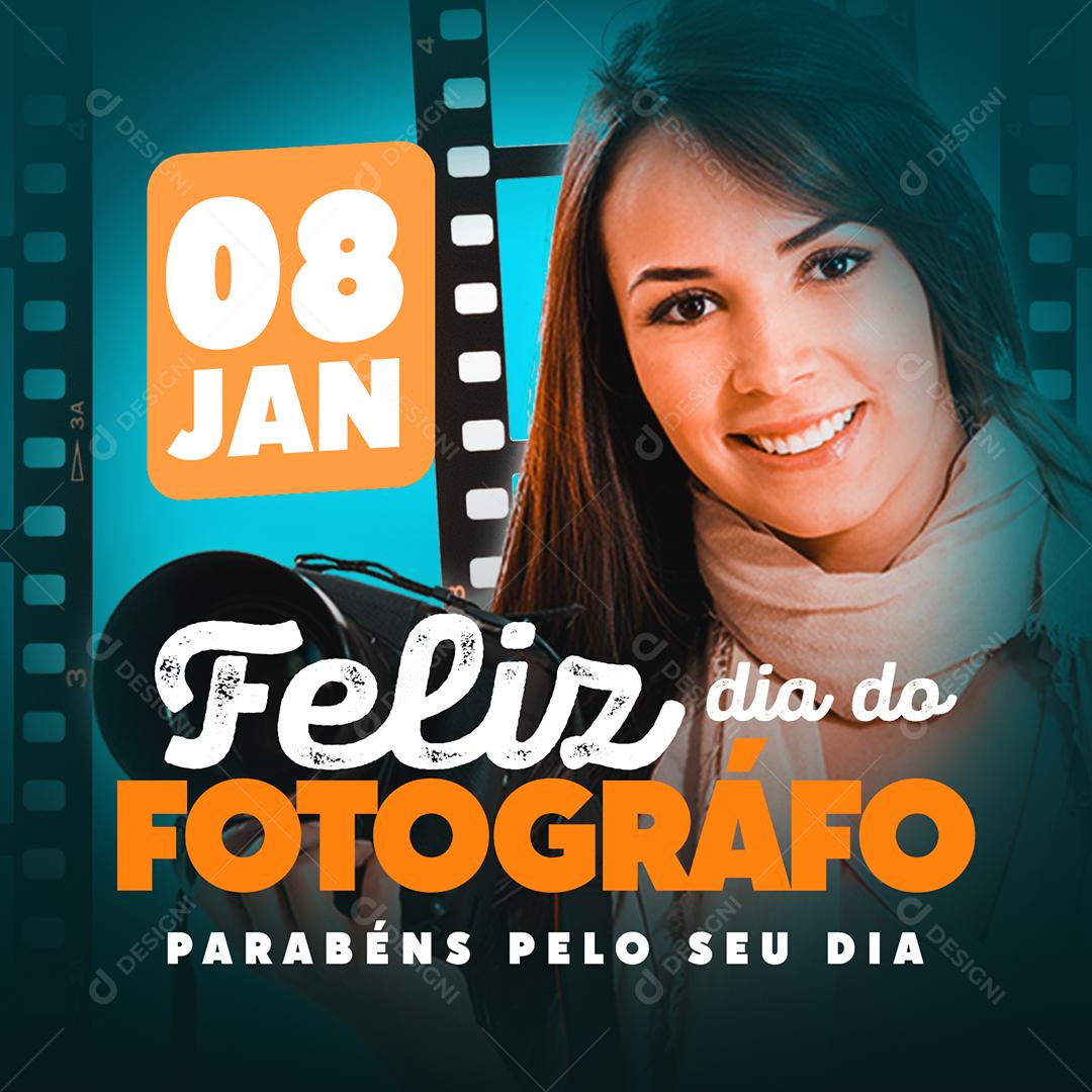 Social Media Feliz Dia Do Fotográfo PSD Editável